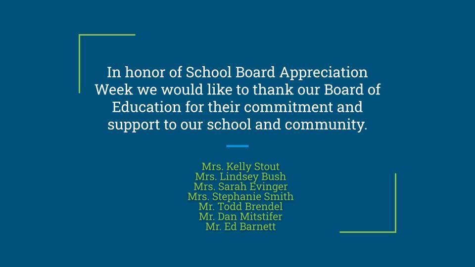 School Board Appreciation Week 